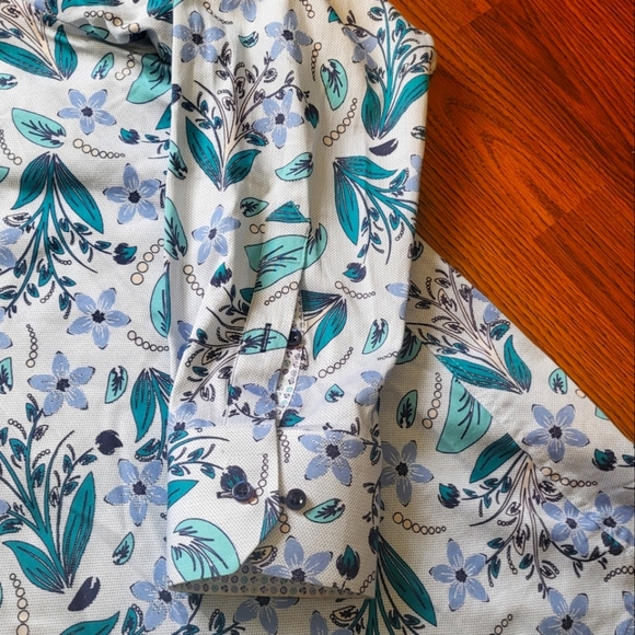 London 7 Downie St.Couture Button-Down Shirt Men’s Size Large Made in Turkey B28 - Picture 2 of 11